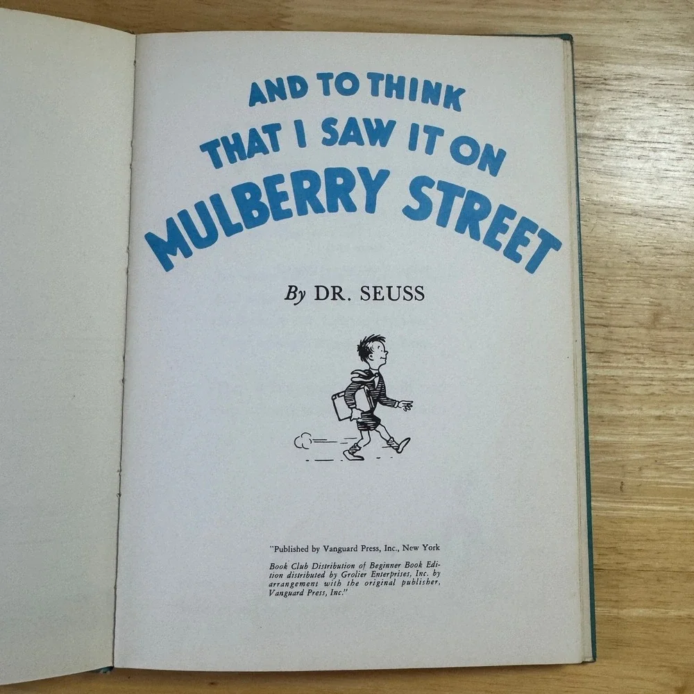 And to Think That I Saw‎ It on Mulberry Street Beginner Books Dr Seuss Vtg 1937
